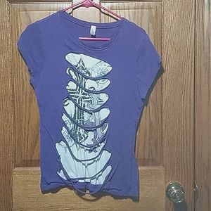 Juniors cute purple top